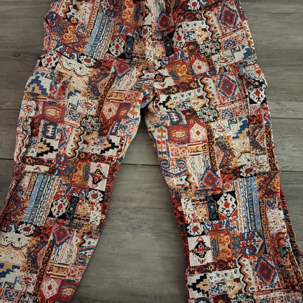SHEIN Multicolor Patchwork Cargo Pants - image 2
